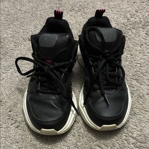 adidas Black Sneakers with Pink Accents